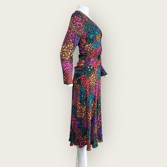 NWT | Farm Rio | Rainbow Hearts Midi Dress | Multi Color | Medium - Picture 6 of 16